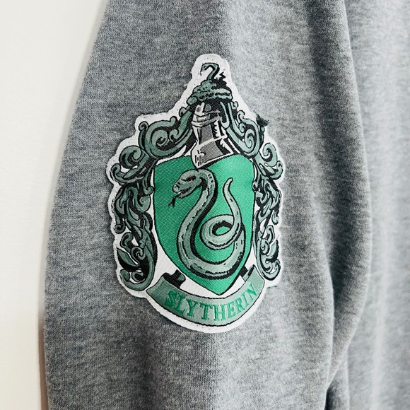 Harry Potter Slytherin Sweatshirt Universal Studios Heather Gray Mens Large L - Picture 5 of 9